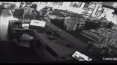 Store owner opens fire on group on of men attempting to force entry