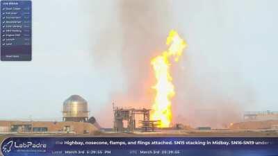 4k video of the SN10 explosion from LabPadre's Nerdle Cam