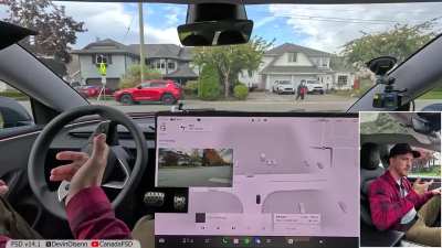 🚨 Tesla FSD 14.1 nearly causes crash on a simple left turn. Brake slam + dry wiper on a sunny day = still not safe