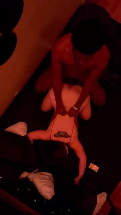 We taped the phone to the ceiling then he fucked my brains out