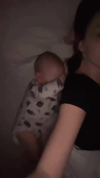 Just needed a little extra snuggling to go back to sleep