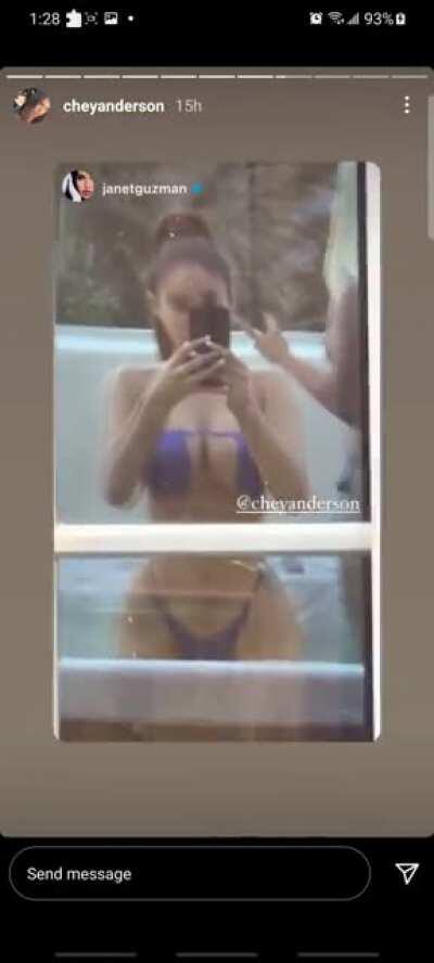 Chey in hot tub with janet