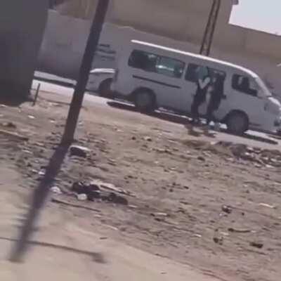 Idiot harassing girls get instant karma