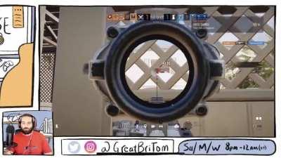 My first kill celebration in Siege was... shortlived... Mixer.com/GreatBriTom