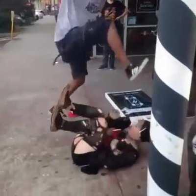 Stomping someone on the head