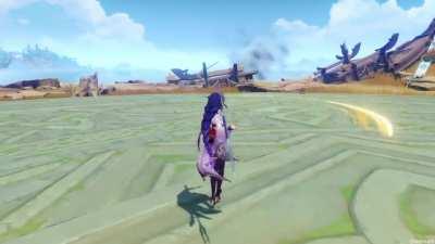 New Footage of Raiden Shogun Animations + confirmed polearm user