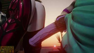 futa soraka penetrate widowmakwer ( ayasz )[ overwatch x league of legends]