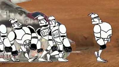 IT'S OVER CLANKERS WE HAVE PORTRAYED OURSELVES AS THE DOCTOR LIVESEYS WE'VE WON THE BATTLR