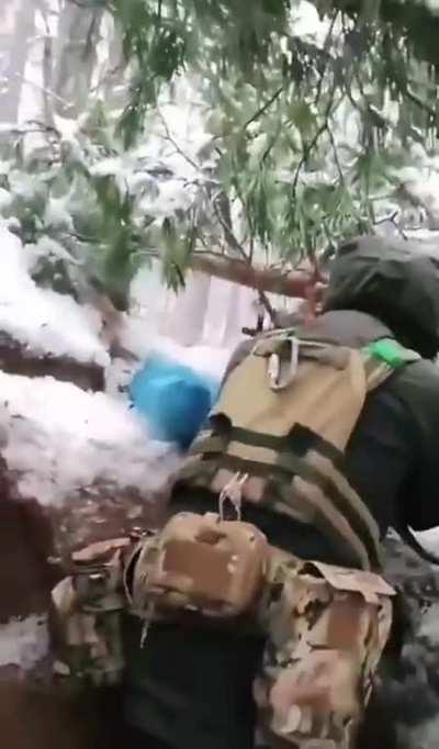 UA defensive position, reportedly in the area of Kremmina