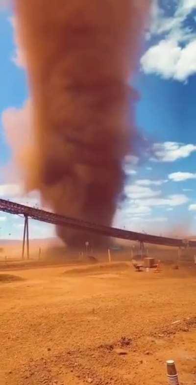 Huge dust devil in the Pilbara, Western Australia