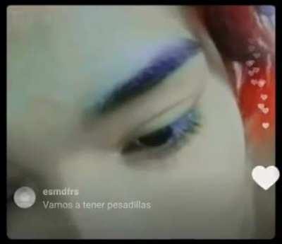 The first time she masturbated in IG live.