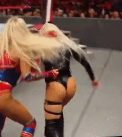 Lana wedgies Liv Morgan