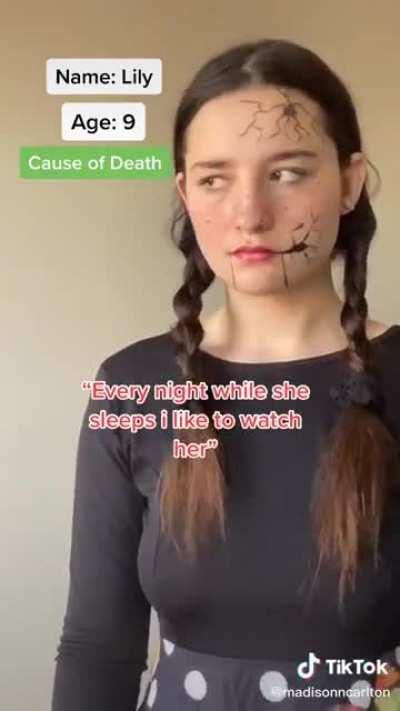 Madison read too much creepypastas past her bedtime