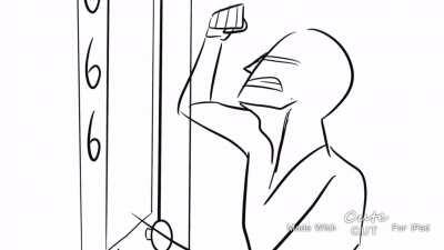 My Hazbin Animation W.I.P - Story- Alastor is running away from his demon self coming to drag him into the fiery pits of hell :3 {Twitter- @_Kookiesz}