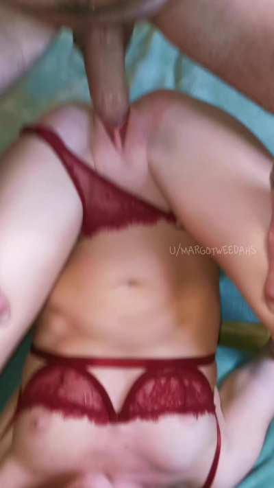 Knocking on the door before he stretches me