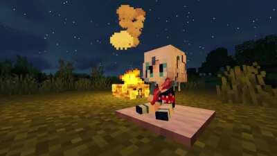 Minecraft Gura Sings her bgm with Ukulele