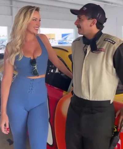 Paige gets in a NASCAR