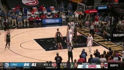 [Highlight] Embiid gets in on the Trae Young block party