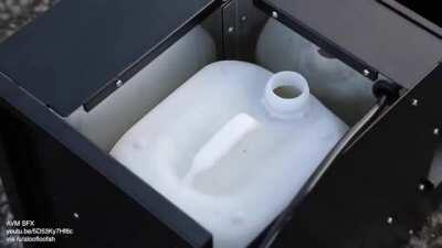 Flame projector is a special effects device that allows for very fast and precise flame bursts