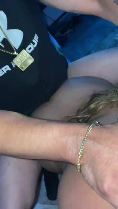 I got spit roasted by Hubby and one of his high school friends