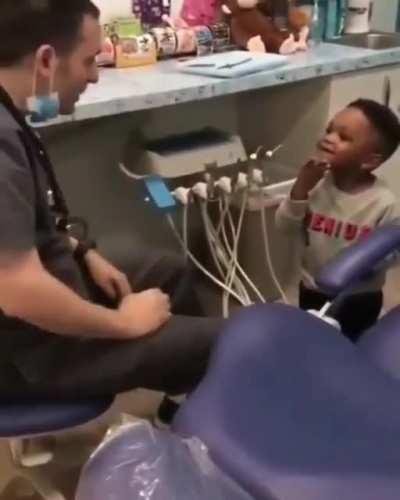 The kid's expressions are priceless! Apologies if this is a repost