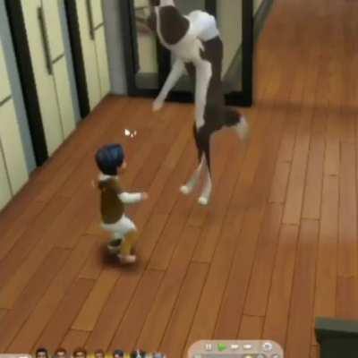 [the Sims 3] mommy, he's doing that again