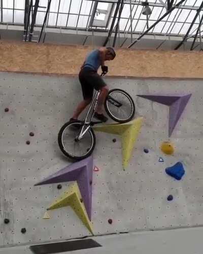 Bouldering on a bike - I saw on Instagram and had to post not original content