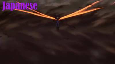 Shinji screams in 3 different languages