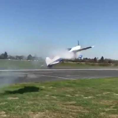 Powerful RC Stunt Plane performs insane trick with smoke