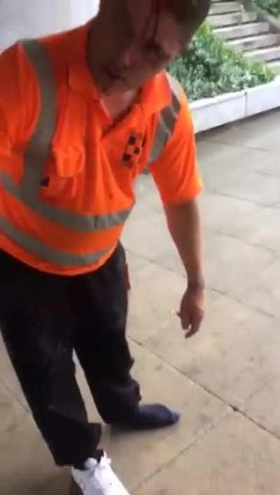 Guy gets knocked out and breaks his ankle