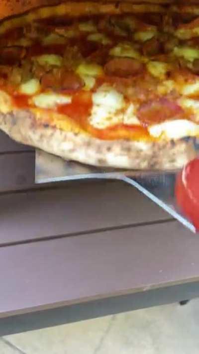 Another one out of the Ooni tonight. Pepperoni and Chorizo.