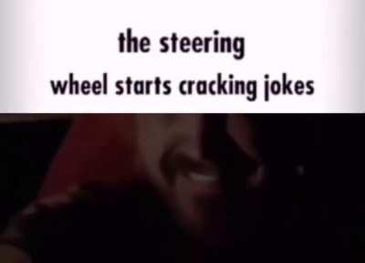 Blursed steering wheel