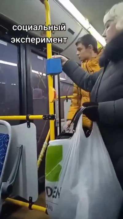 Main character doing a social experiment 