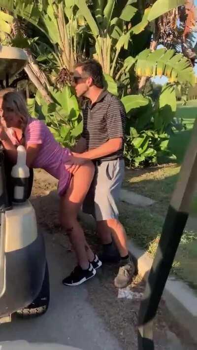 Cart girl offering extra service