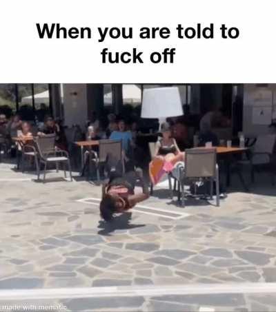 The only acceptable response.