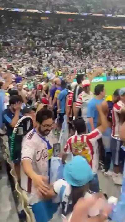 Argentinian fans celebrate the world cup victory