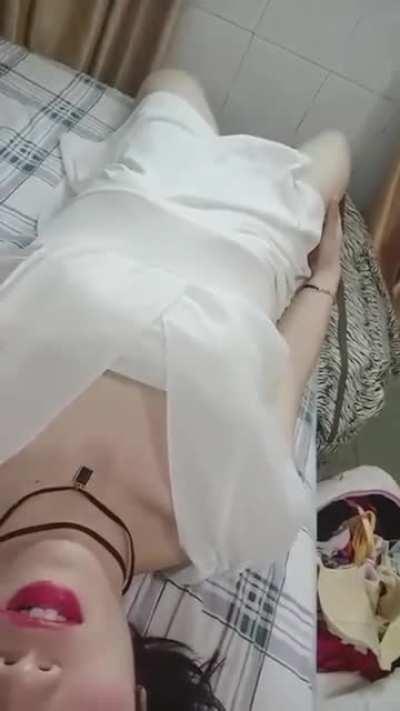 Twitching white tent