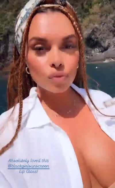 Joy while on a boat | IG story 8/23/24