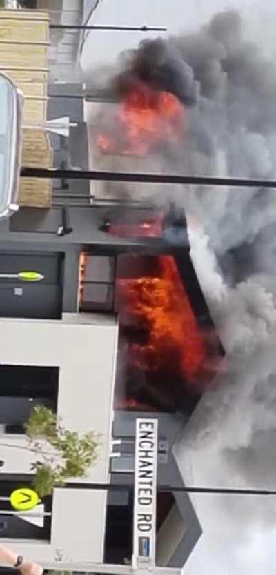 Hell house inferno! In Plumton area this afternoon.