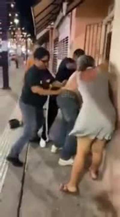 Sticking your fingers up a stinky butt during a fight