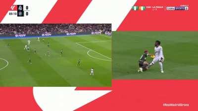 Real Madrid [1]-0 Girona: Vinícius Júnior 6' (Fede Valverde assist)