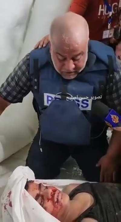 The Israeli occupation takes revenge on Al Jazeera because it reveals the truth, and assassinates the family of Palestinian journalist Wael Al Dahdouh, Al Jazeera’s correspondent in the Gaza Strip, in a bombing that targeted his house, and led to the deat