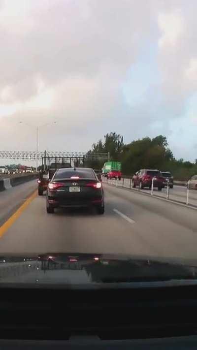 Check your mirror before switching lanes bozo