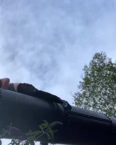 Training Parkour over a canal