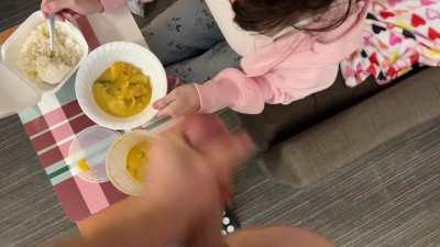 Trying to eat vegan Thai food and Peter came on me