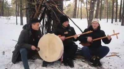 Young men performing traditional throat singing and music from the Altai Republic in Mongolia. amazing