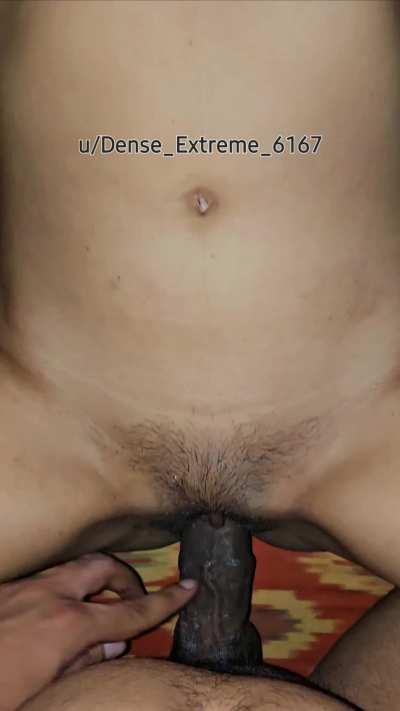 After long drive, girl creaming on my cock