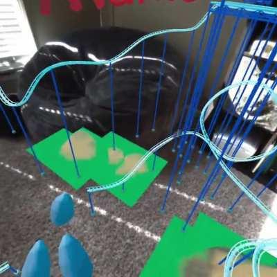 I'm making a game where you create rollercoasters in your room using augmented reality