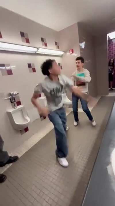my first fight in freshman year im white shirt