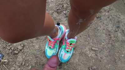 he had to get down on his knees and cum for her - (OC)